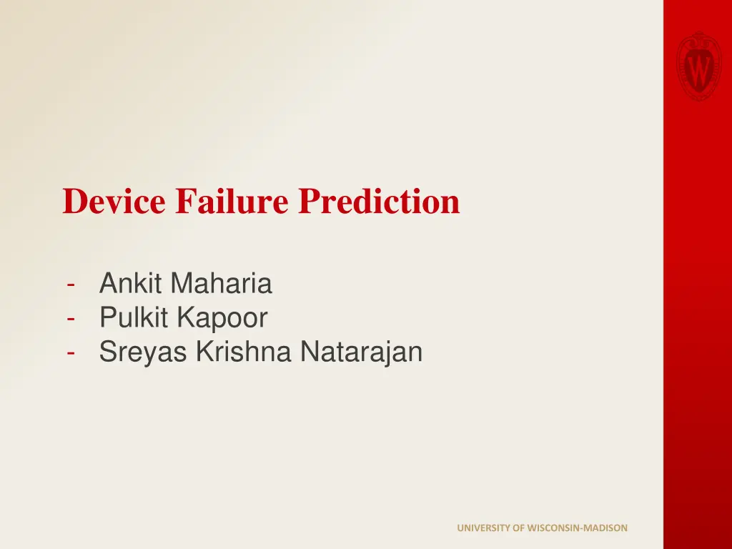 device failure prediction