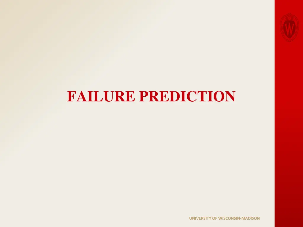 failure prediction