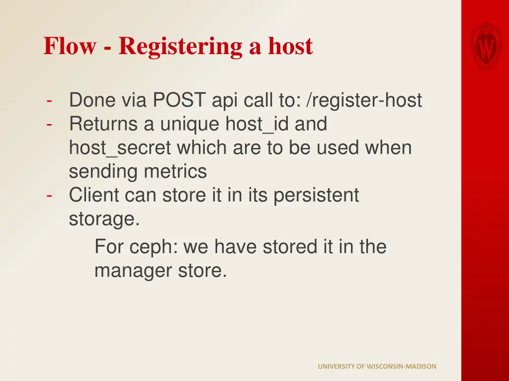 flow registering a host