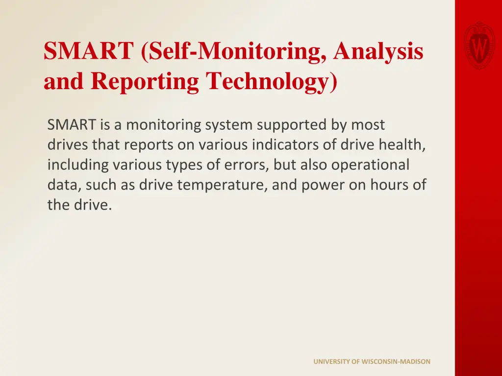 smart self monitoring analysis and reporting