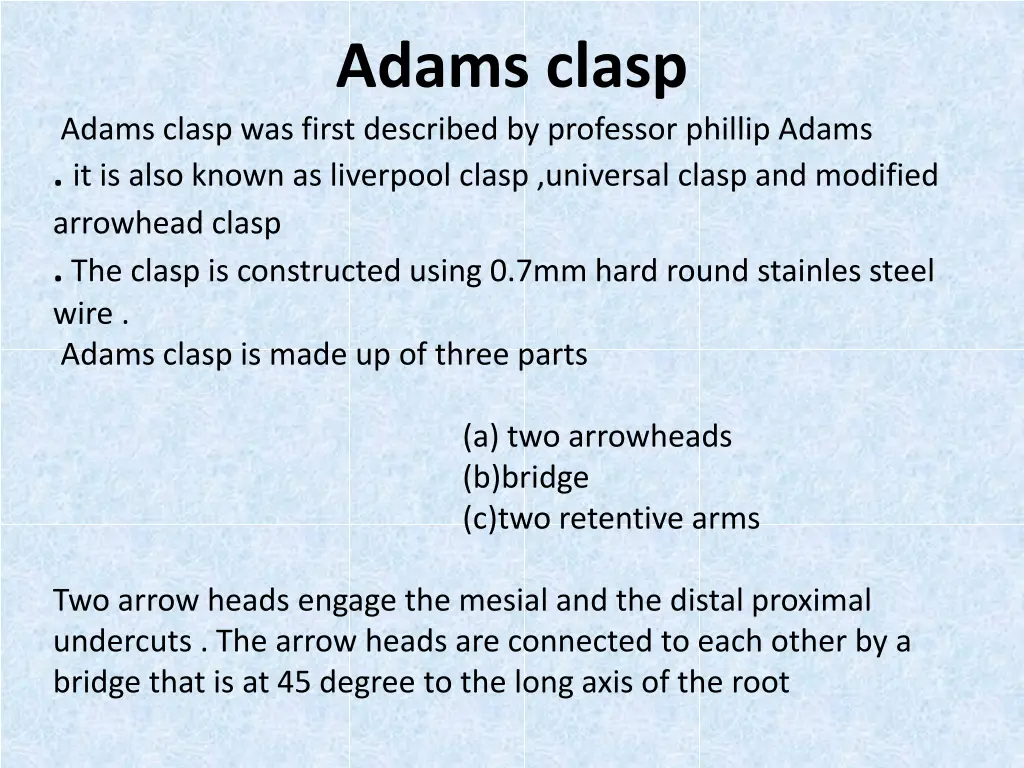 adams clasp