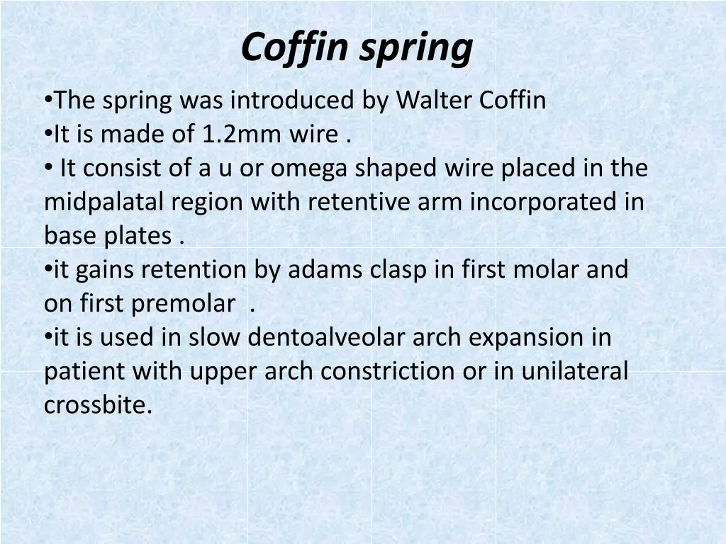 coffin spring
