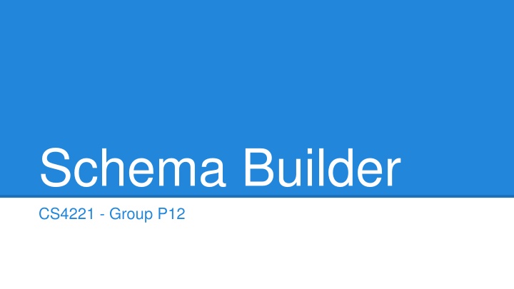 schema builder cs4221 group p12