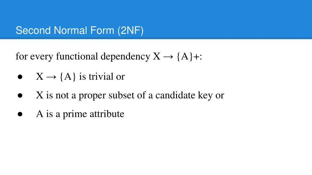 second normal form 2nf