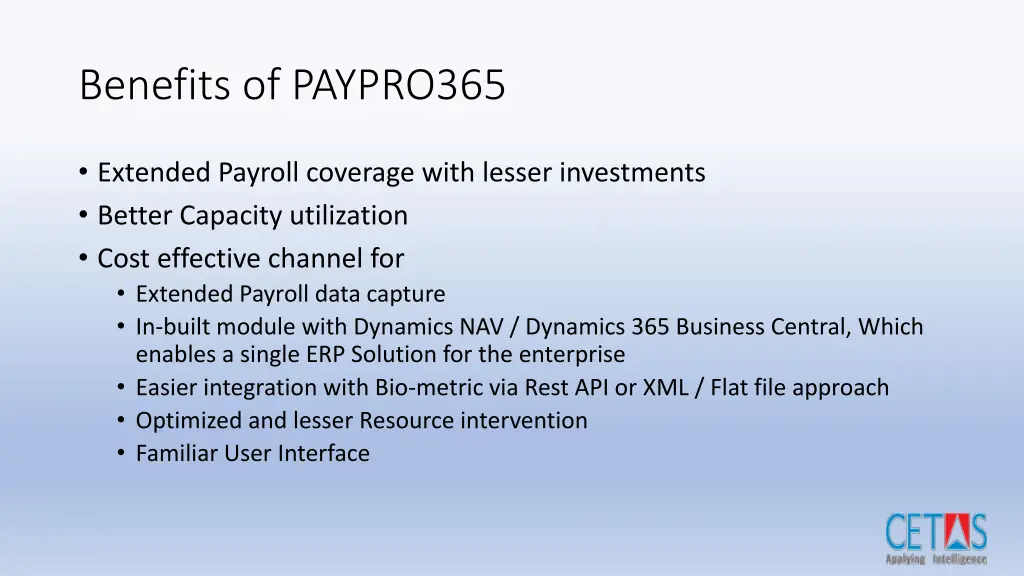 benefits of paypro365