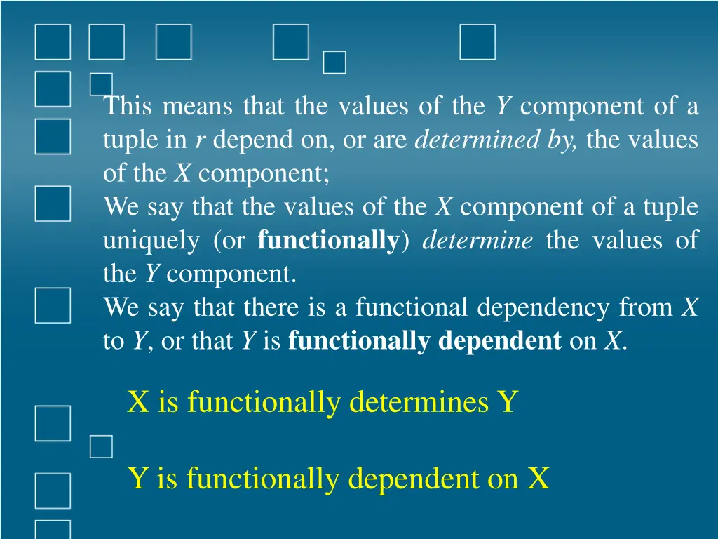 this means that the values of the y component