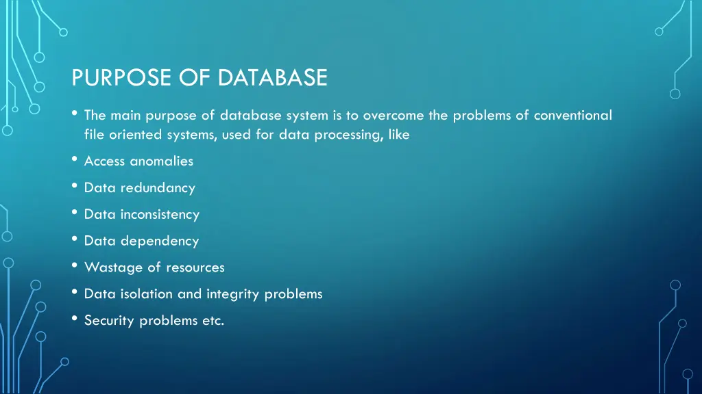 purpose of database