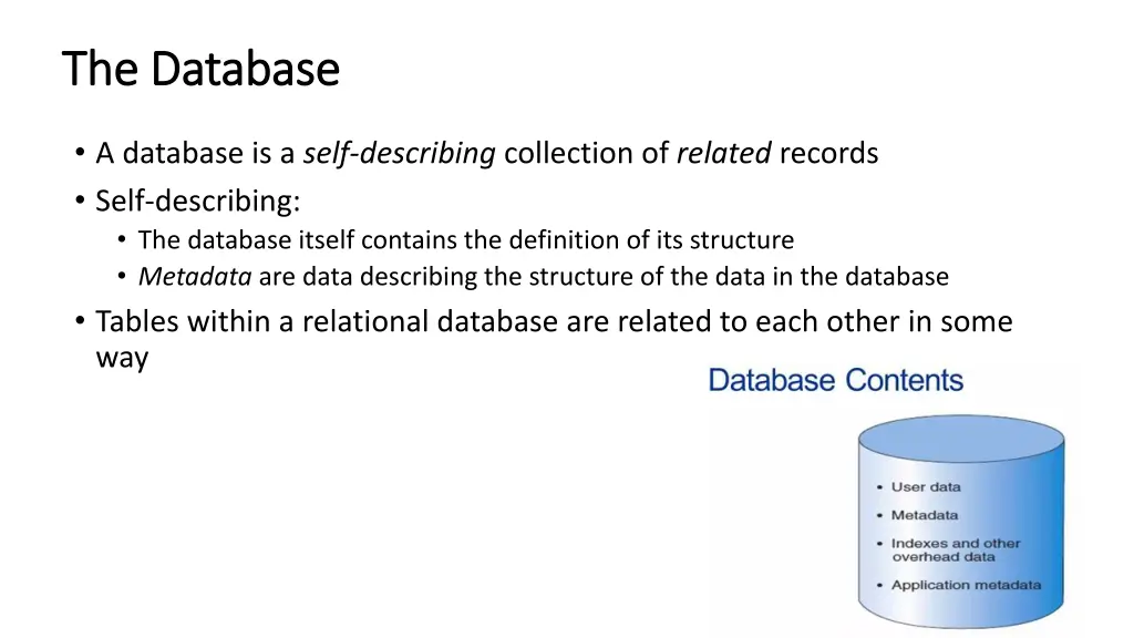 the database the database