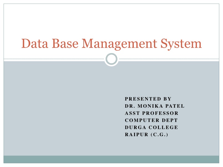 data base management system