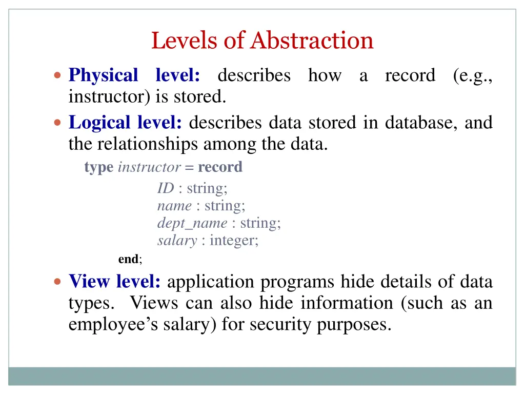 levels of abstraction