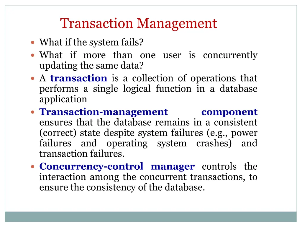 transaction management