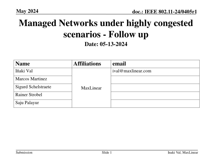 may 2024 managed networks under highly congested