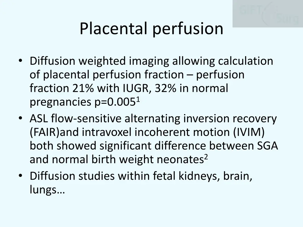 placental perfusion