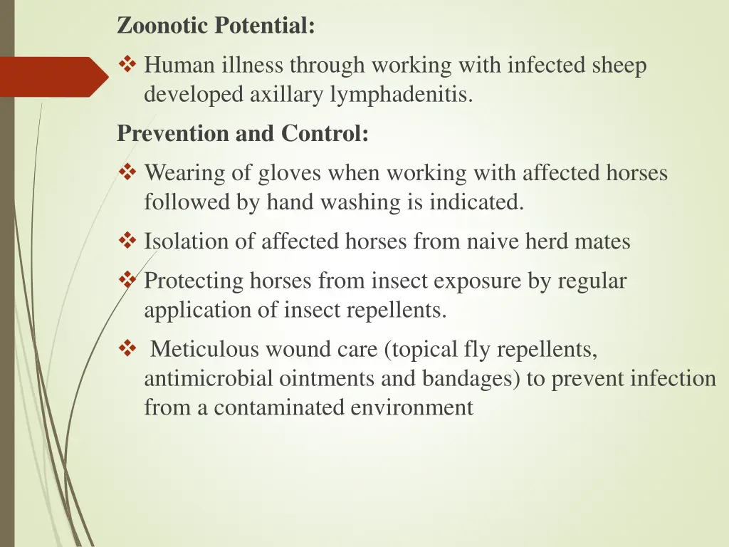 zoonotic potential human illness through working