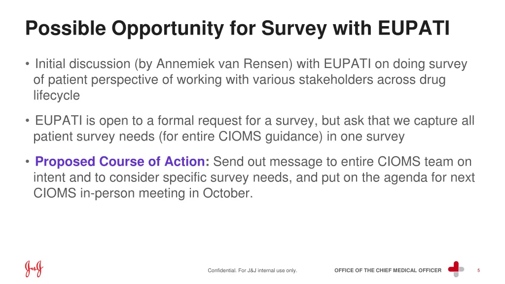 possible opportunity for survey with eupati