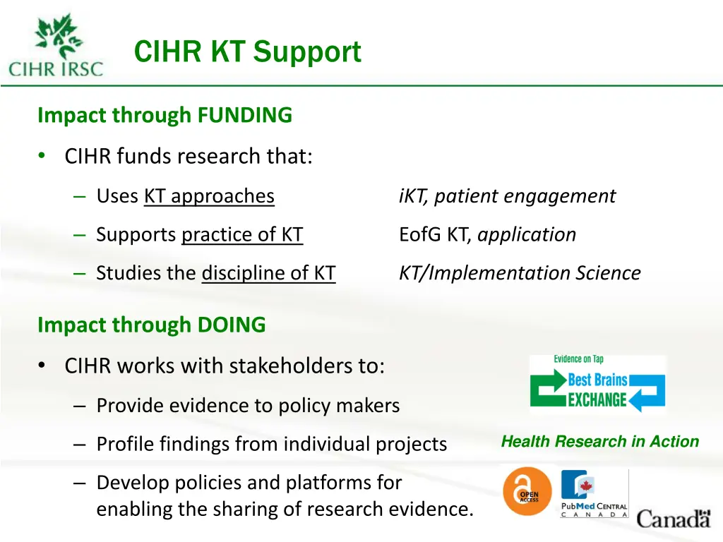 cihr kt support