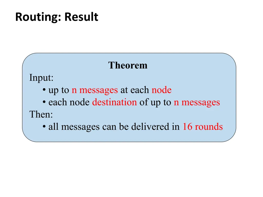 routing result