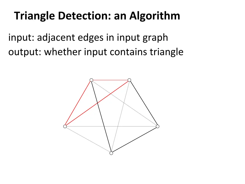 triangle detection an algorithm