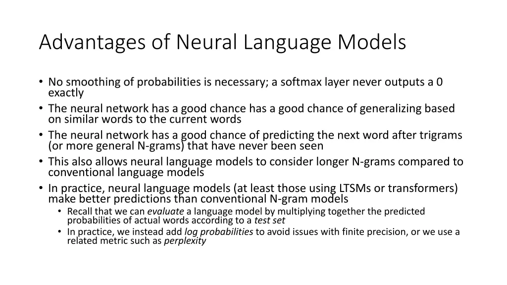 advantages of neural language models