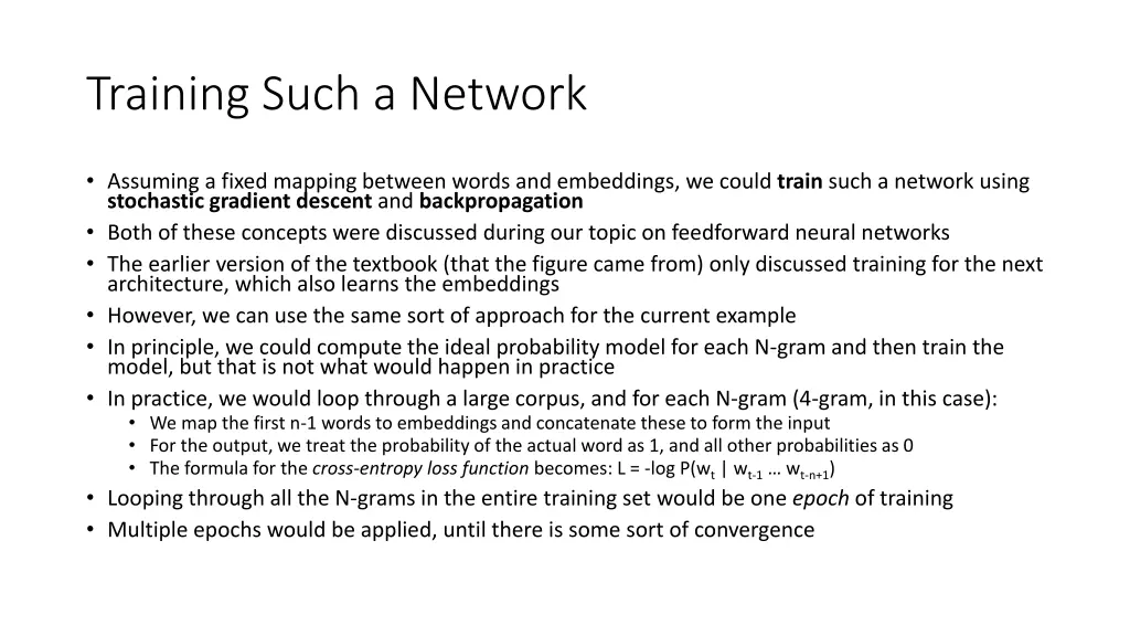 training such a network
