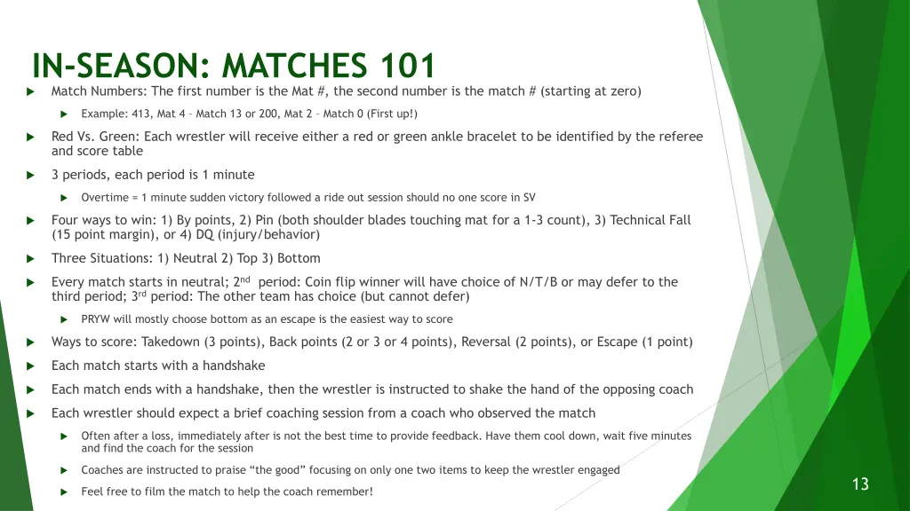 in season matches 101 match numbers the first