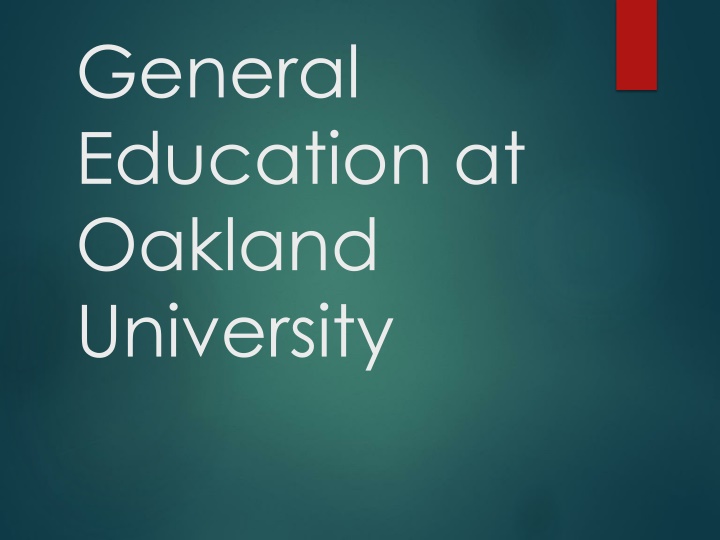 general education at oakland university