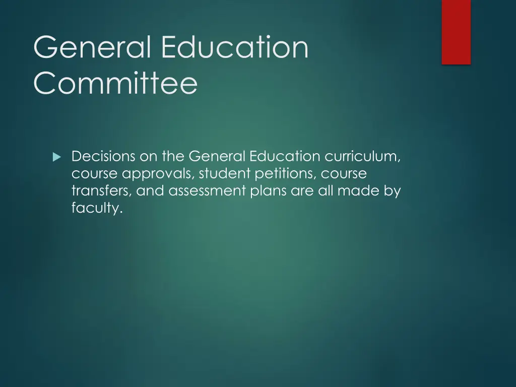 general education committee