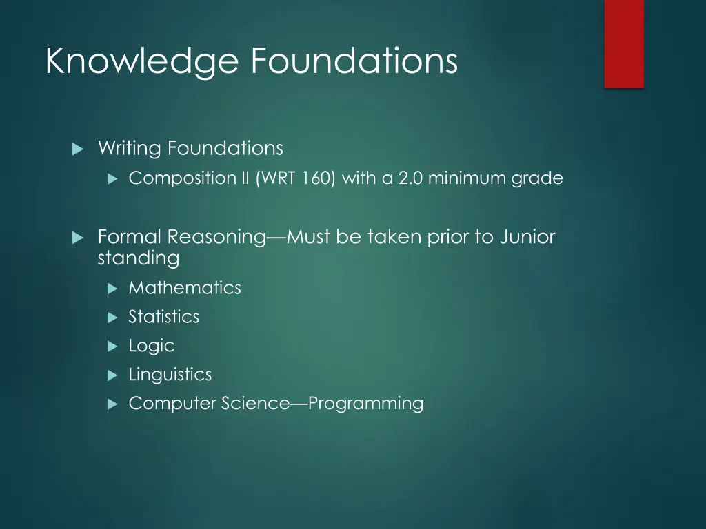 knowledge foundations