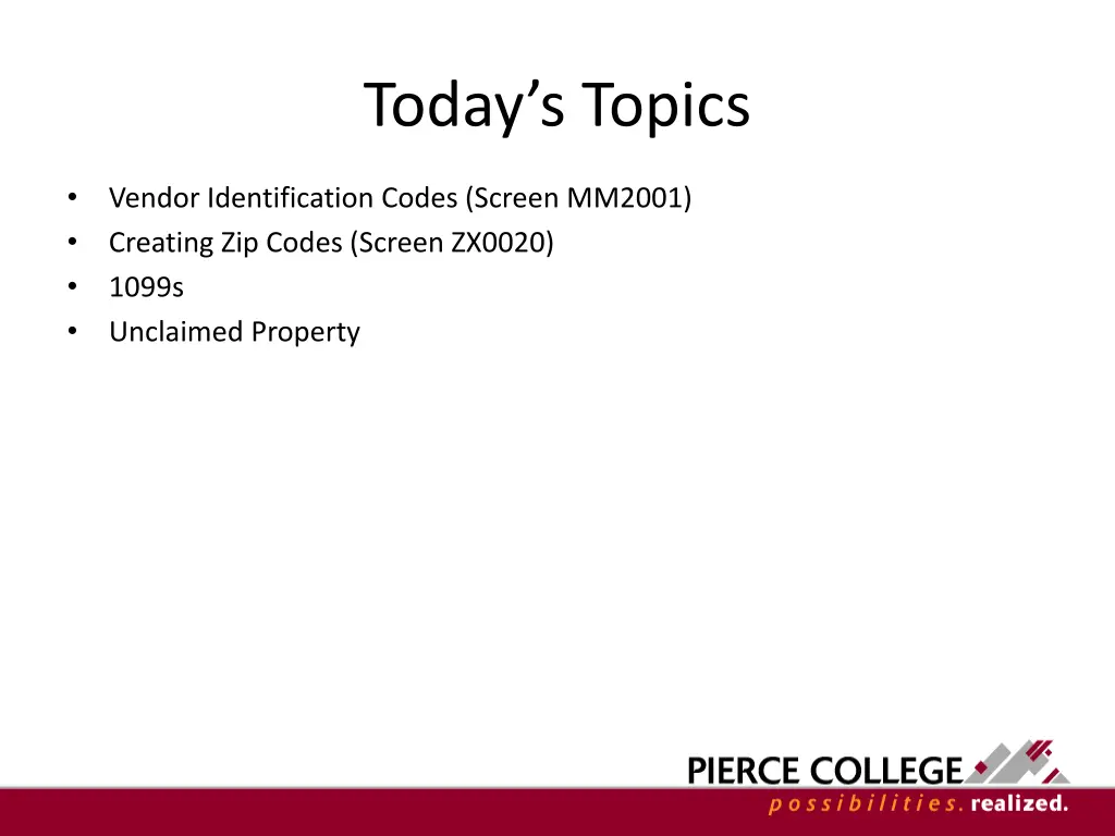 today s topics