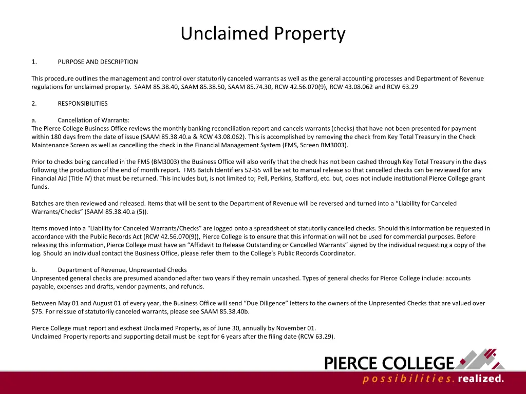 unclaimed property