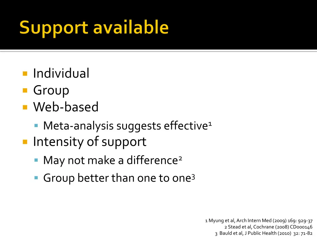 individual group web based meta analysis suggests