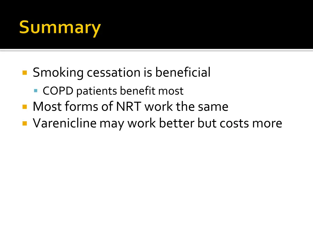 smoking cessation is beneficial copd patients
