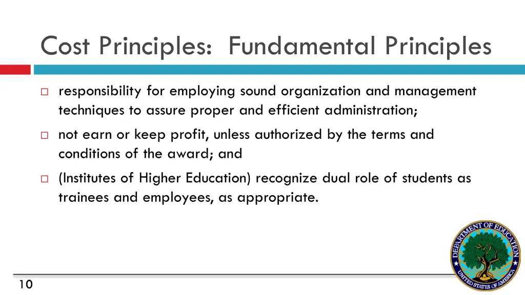 cost principles fundamental principles 1