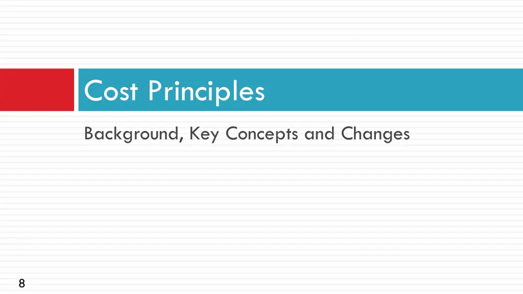 cost principles