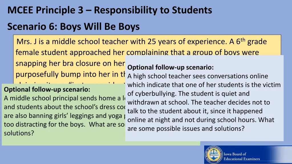 mcee principle 3 responsibility to students 2