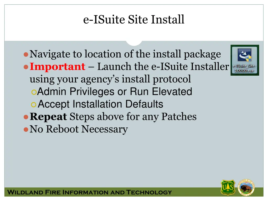 e isuite site install