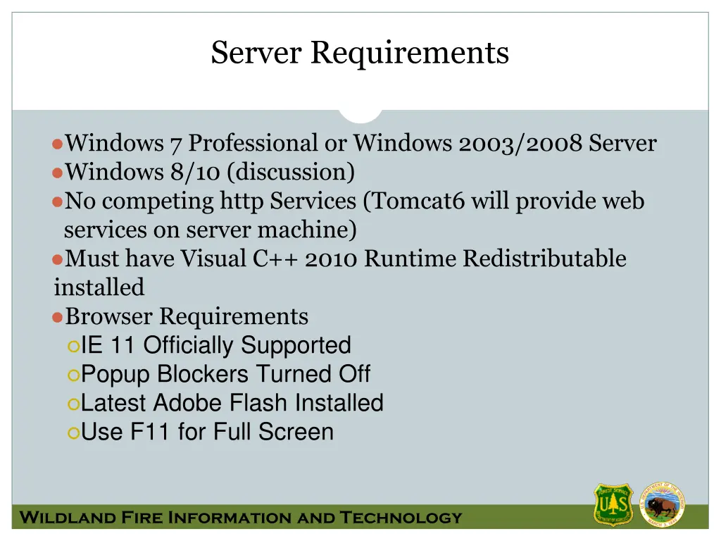 server requirements