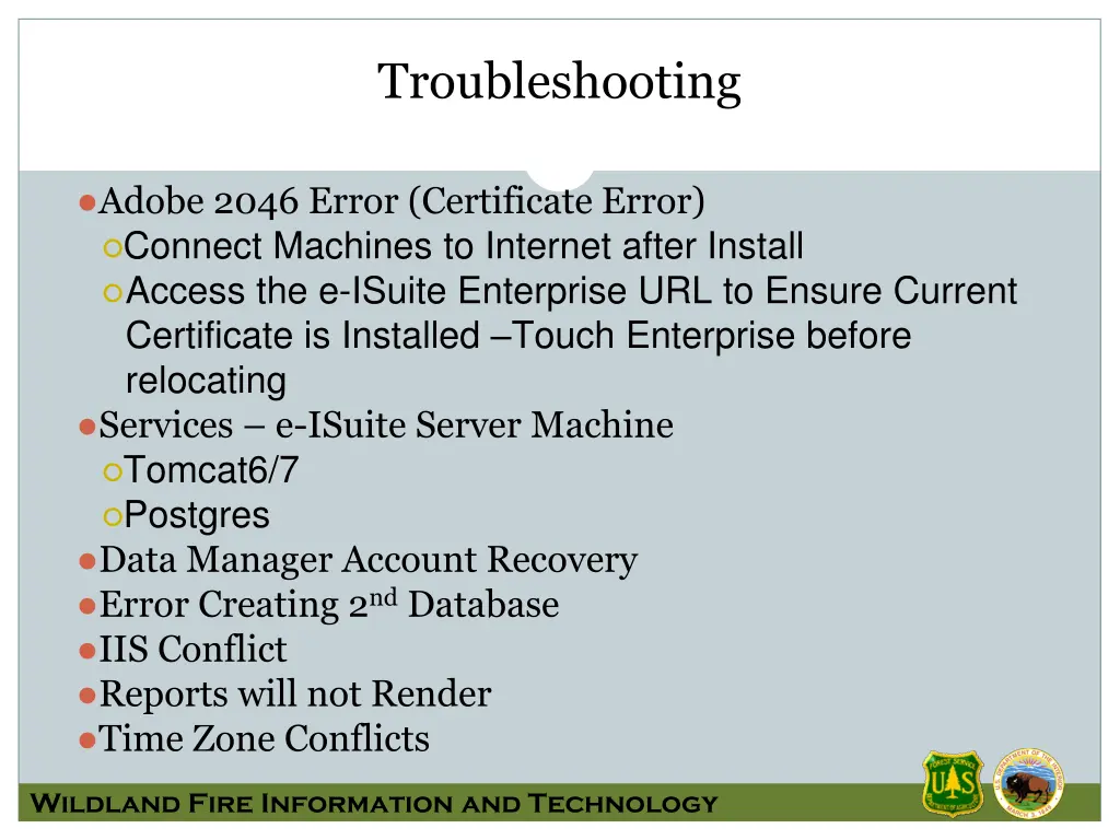 troubleshooting
