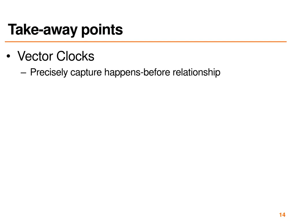 take away points
