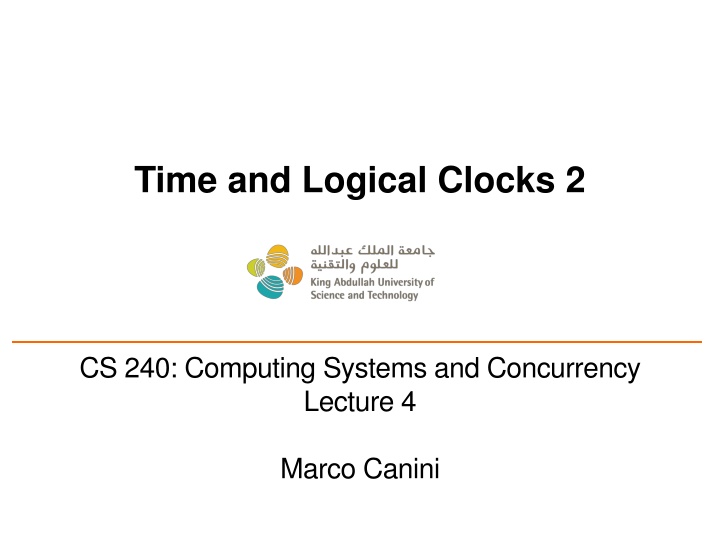 time and logical clocks 2
