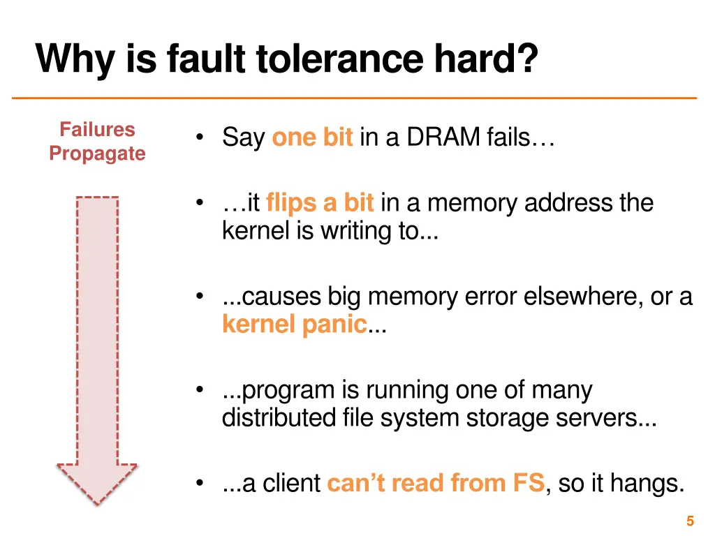 why is fault tolerance hard