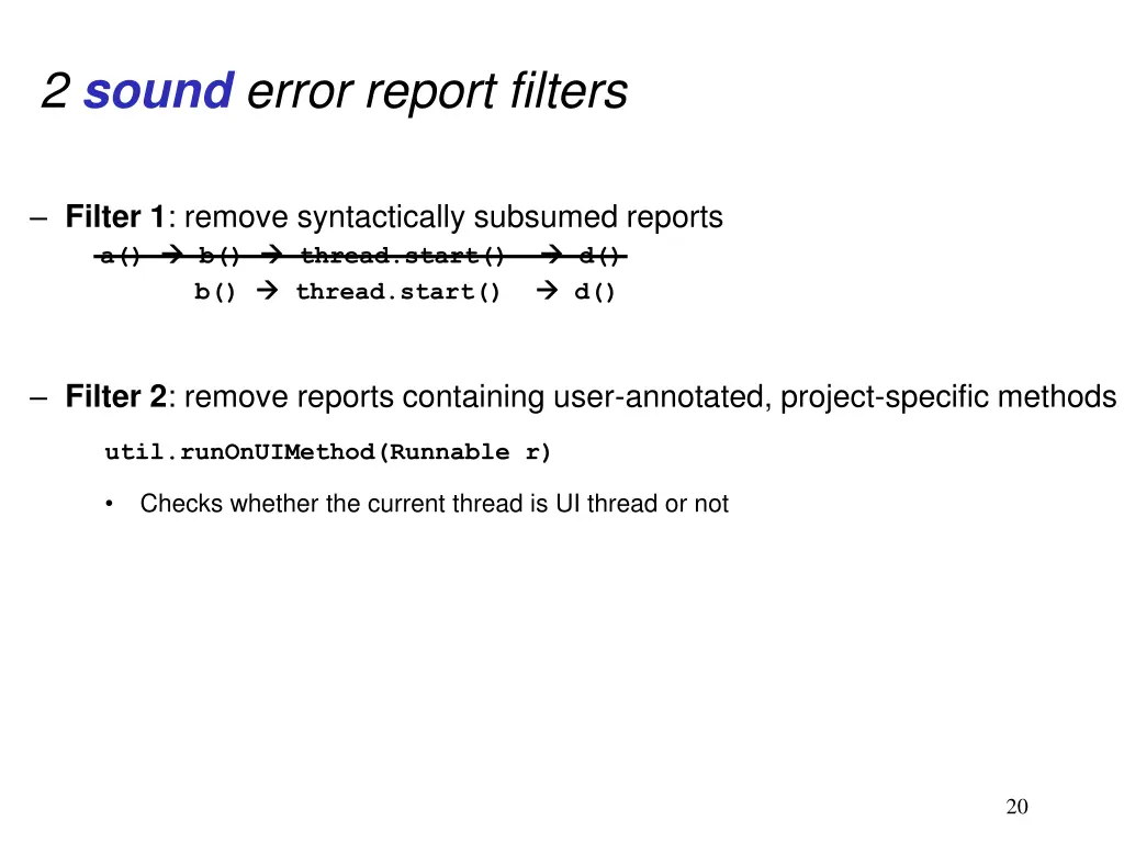 2 sound error report filters