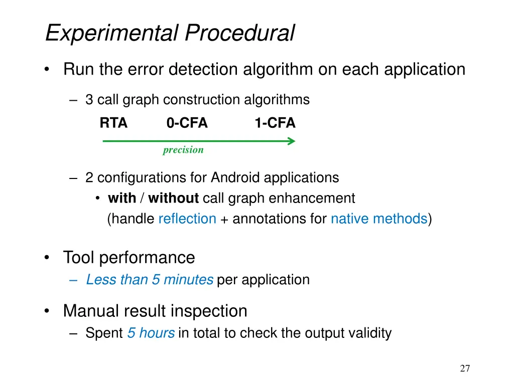 experimental procedural