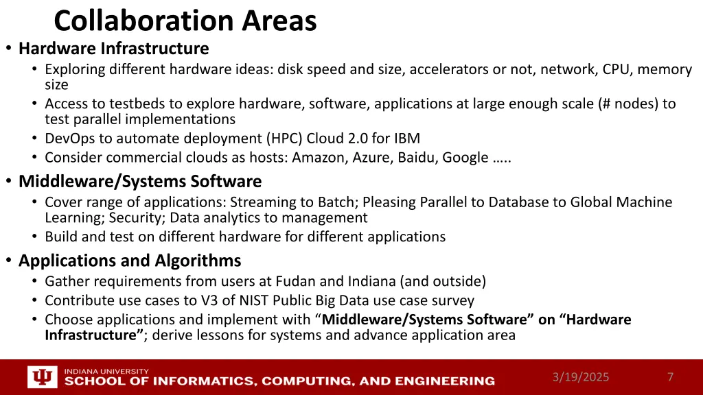 collaboration areas hardware infrastructure