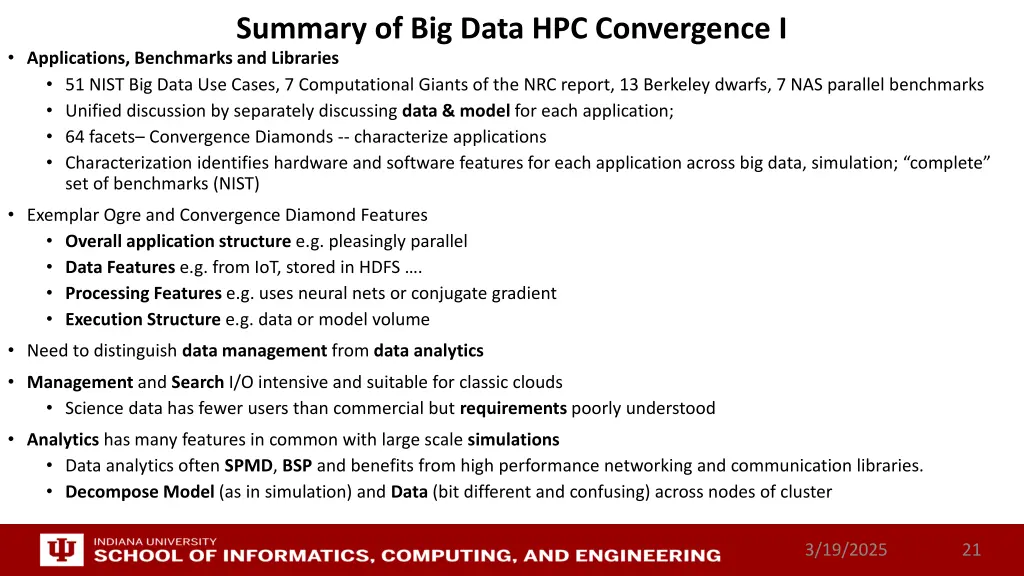 summary of big data hpc convergence i