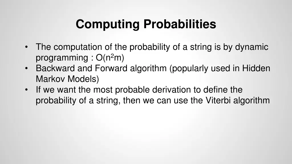 computing probabilities