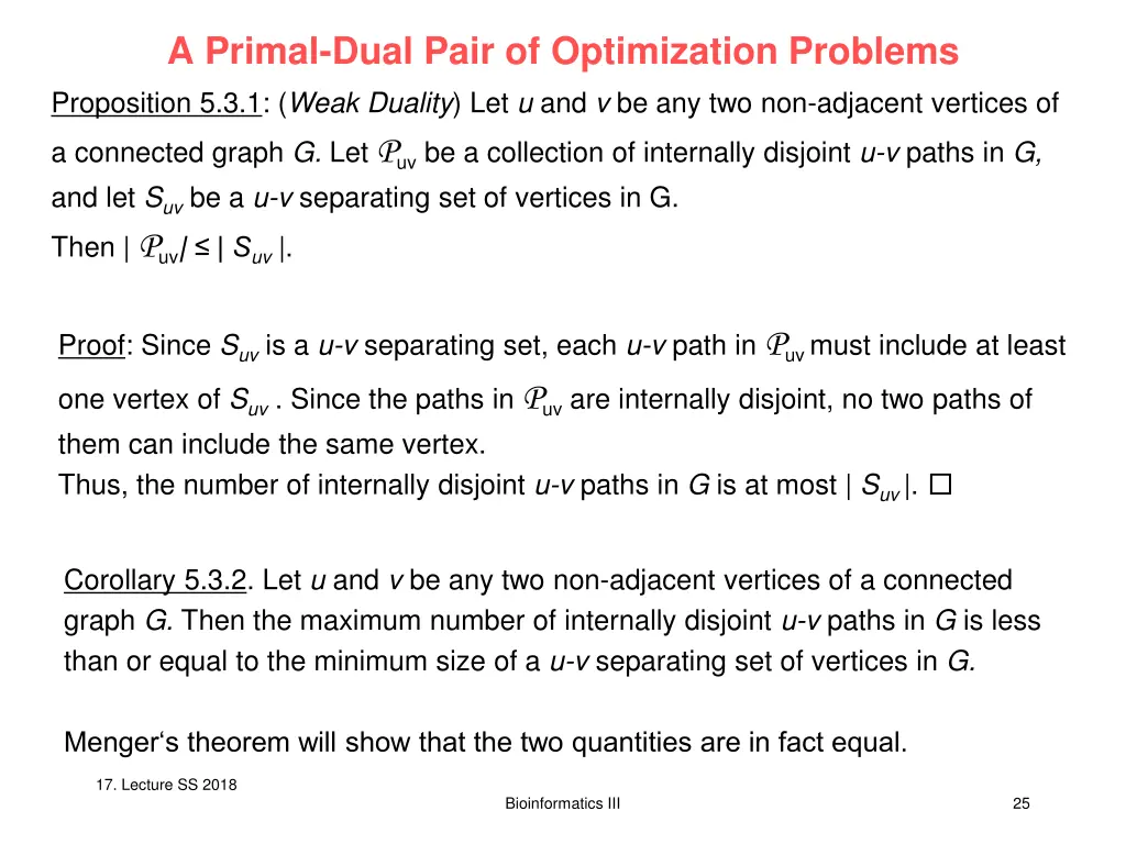 a primal dual pair of optimization problems 1