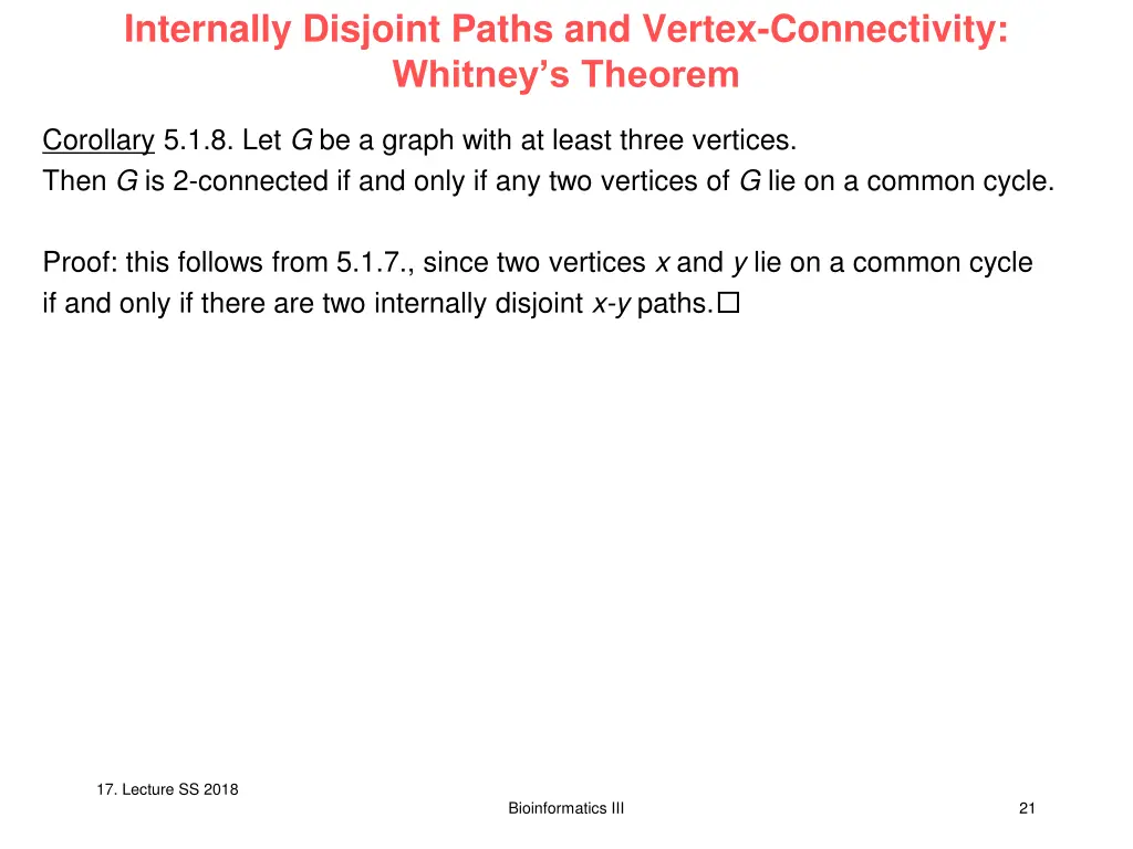 internally disjoint paths and vertex connectivity 4