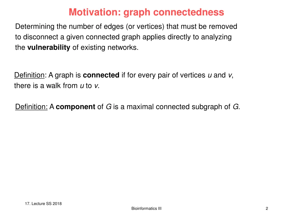 motivation graph connectedness