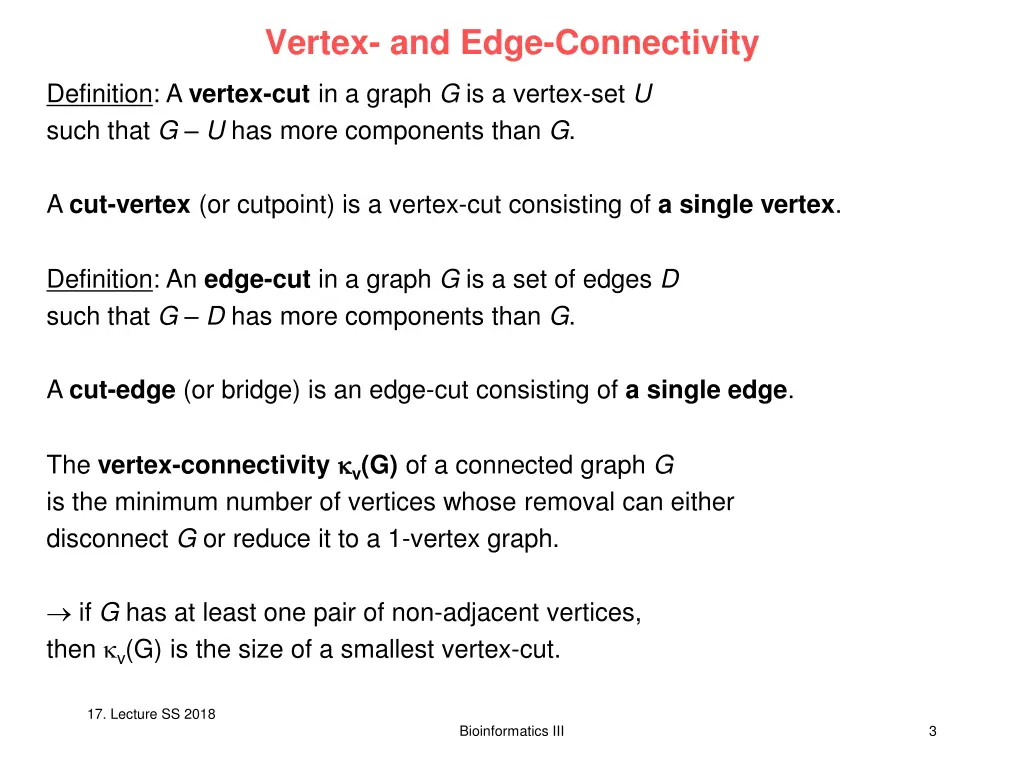 vertex and edge connectivity